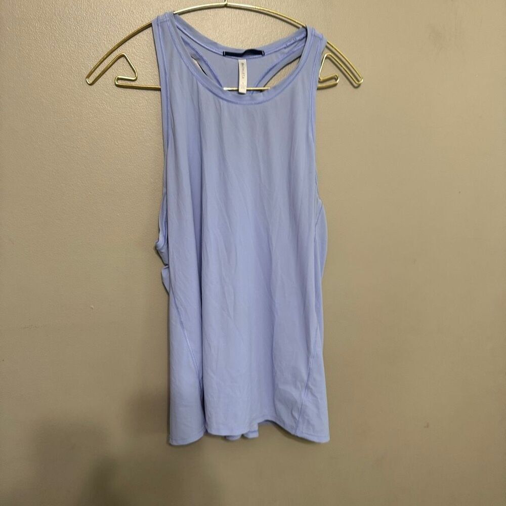 Athleta women’s racerback periwinkle flowy tank top size large